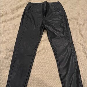 Michael Stars Charcoal Faux Leather Pants